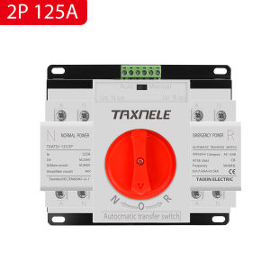 2P 4P 63A 125A ATS Dual Power Automatic Transfer Switch AC230V 400V 50Hz 60Hz Type MCB Auto Manual Switches Circuit Breaker