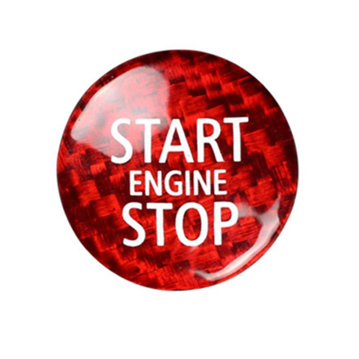 Sticker Engine Stop Carbon Fiber Engine Start Stop Button Interior Trim Cover Sticker for ...