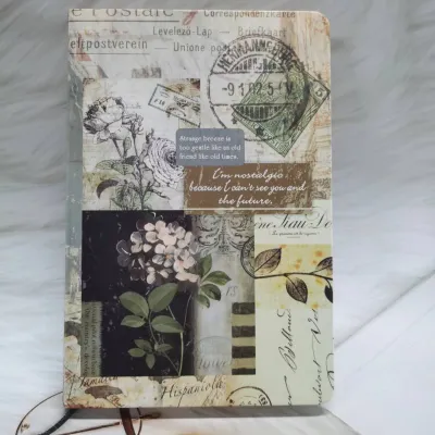 A5Notebook Vintage Retro Notebook Hand-drawn illustration School Supplies Notebook Gift Kraft paper