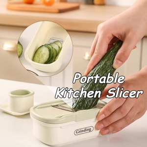 2IN1 Multifunctional Garlic Grinder Ginger Grater & Cucumber Slicer Practical Kitchen Gadget