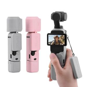 KJ57K ป้องกันรอยขีดข่วน เคสซิลิโคนพ็อกเก็ต3 เคสแบบนิ่ม ป้องกันการตก กระเป๋า3แขนป้องกัน อุปกรณ์เสริมเลนส์ ฝาปิดเลนส์ สำหรับ DJI OSMO COVER อุปกรณ์เสริมกล้อง