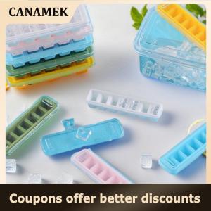 【 CANAMEK 】 2Pcs Girl Toy New Miniature Dollhouse Food Ice Scoop With Ice Cube Storage Box Model Toys For Doll Accessories