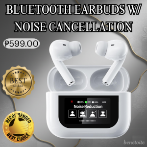 BEST SELLING Bluetooth Earbuds With Noise Cancellation |  Earbuds With Digital Smart Display Case | Active Noise Cancelling Premium Audio Sound In Ear Detection Bluetooth 5.4 Headset Long Battery Life Touch Control Microphone For Calls