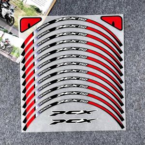 Reflective Motorcycle Accessories Wheel Stickers Hub Decals Rim Stripe Tape for Honda PCX150 Pcx 150