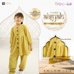 Kazel x Zebe Tunik Aisyah Setelan Muslim Baju Lebaran Anak Perempuan