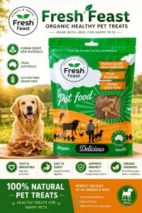 Fresh Feast Pet food Organic Health Delicious Human-grade raw materials From Australia Gluten & grain-free Made in Australia