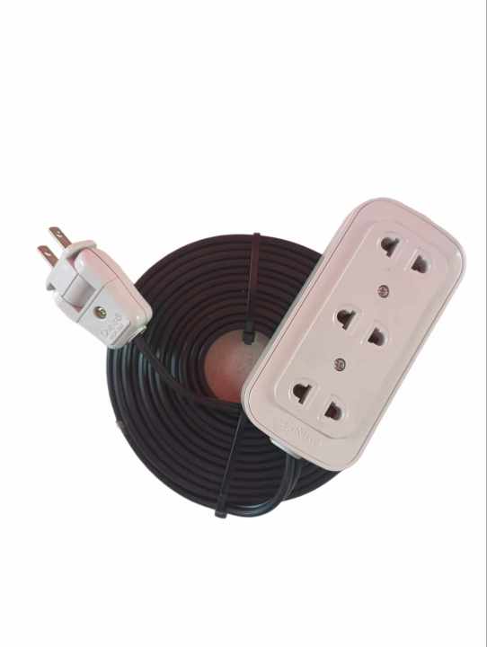 Extension cord 5 meters. Omni swing type plug and 3 gang outlet ...
