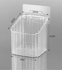 Storage box buy 1 get 1 free promotion kitchen wall-mounted plastic storage box no need to punch with built-in drainage hole onion ginger garlic storage basket Multifunctional kusina refrigerator banyo toiletries storage box