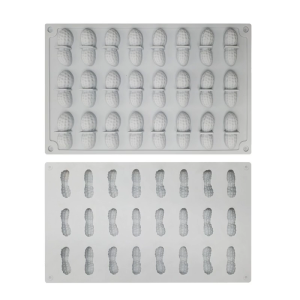 2pcs High Temperatures Resistant Silicone Chocolate Mould 24 Cavity Peanut Mousse Cake Molds Dessert Baking Accessories