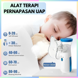 FAST DELIVERY TaffOmicron Alat Terapi Uap Pernapasan Asma Handheld Inhaler Nebulizer Machine