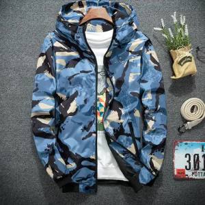 G78802 Dropshipping Camouflage Jacket Mens Fashionable Youth Thin Hooded Student Sports Class Uniform Wholesale 7/7