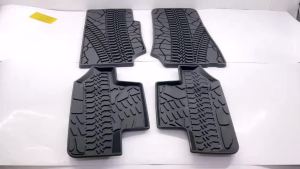 Kaly 4-Piece Cargo Floor Liners Mats All Weather For Jeep Wrangler JK 2 Doors 2009 2010 2011 2012 2013 Black X2Z8B