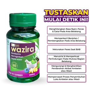 Kapsul Herbal Wazira Meringankan Gejala Wasir Ambieyen 60 Kapsul