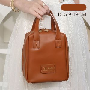 BAIXL Shell Shape PU Leather Cosmetic Bag Zipper Letter Travel Wash Bag Elegant Large Capacity Makeup Pouch Bag Travel