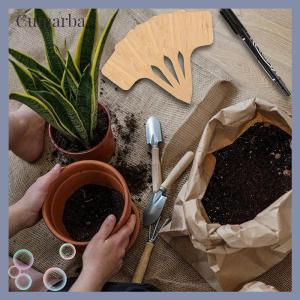 [Cumarba] Nhà máy bằng gỗ nhãn nhà máy hình chữ T vườn đánh dấu nhà máy Rau Cây Giống Tên tấm ngoài trời không thấm nước nhãn viết tay