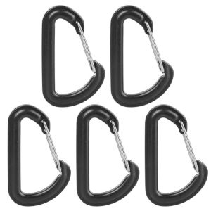 1/5Pcs D Shaped Plastic Mountaineering Buckle Backpack Hook Connection Ring Keychain Kettle Buckle Outdoor Camping Accessories