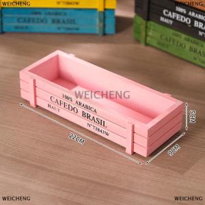 [COD] WEICHENG Retro Vườn Nhà Máy Nồi Cổ Điển Bằng Gỗ Lưu Trữ Hộp Cho Đồ Lặt Vặt Văn Phòng Phẩm Hộp Bút Mọng Nước Chậu Hoa Ban Công Trang Trí Nội Thất