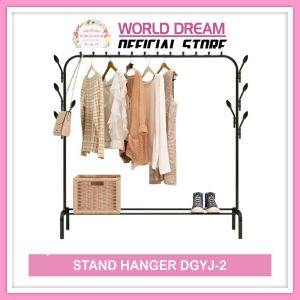 WD Rak Baju Gantungan Gawang Baju Besi Stand Hanger Jemuran Baju Rak Pakaian Gantungan Baju Berdiri