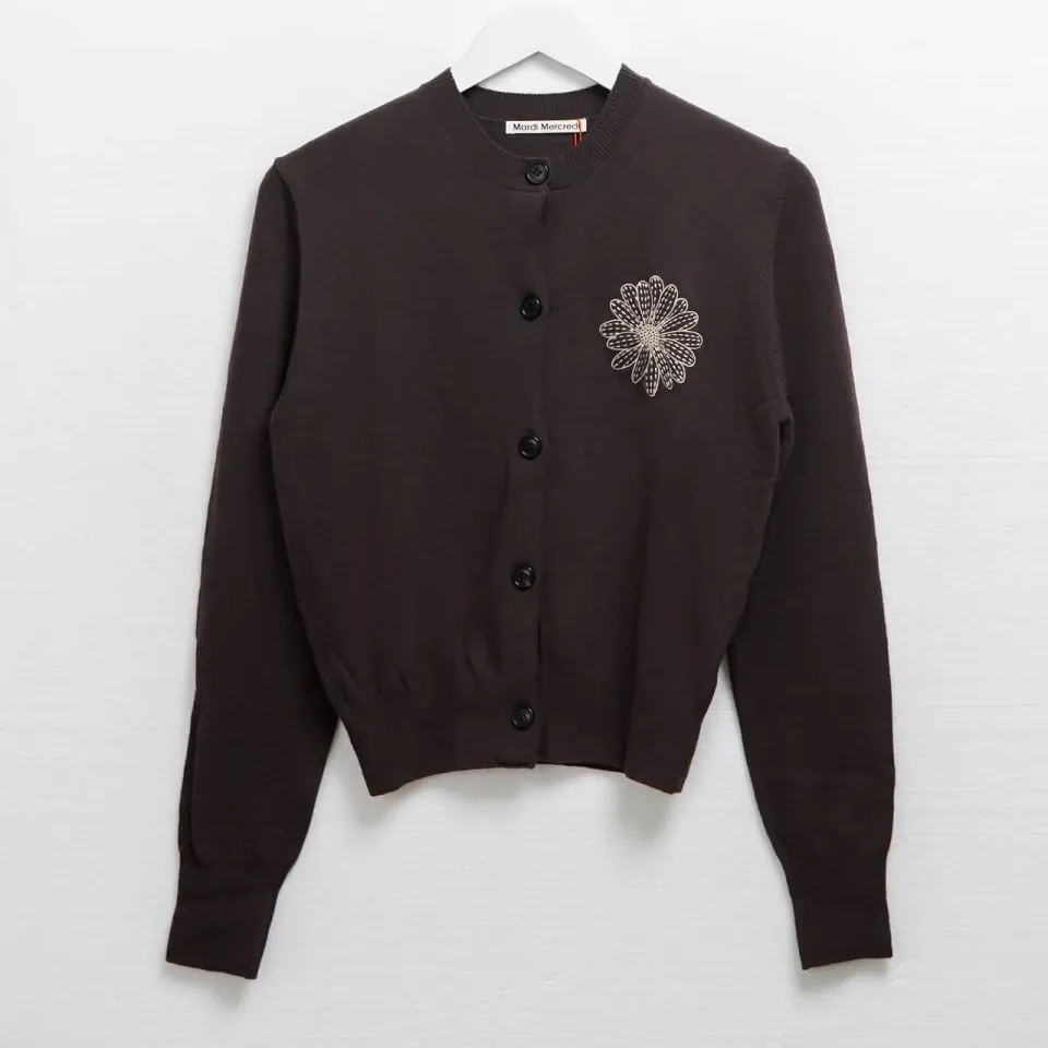 MARDI MERCREDI Cashmere Blended Cardigan Round Neck - 7