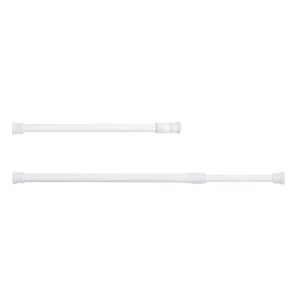 2PCS 70-120cm Telescopic Clothes Rod Adjustable Tension Shower Curtain Rod Towel Rod No Drill Wall