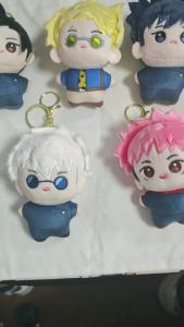 1/5Pcs Jujutsu Kaisen Gojo Satoru Geto Suguru Nanami Kento Fushiguro Megumi Itadori Yuji Q VersionPlushie Figure Key Chain Collectible Toys Set