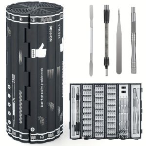 CHUANGCHAO 128 in 1 Precision Screwdriver Set Multifunctional Roll Type Repair Tool Kit for Household DIY