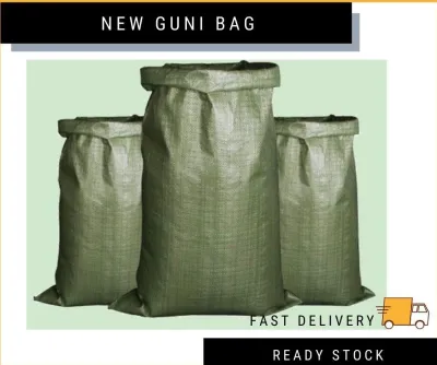 (LOCAL READY STOCK) Available in 7 Sizes!! New PP Woven Guni Bag Storage Bag Courier Bag Plastic Karung Beg Sand Bag 麻袋 Multiple Size 编织袋/Beg Guni (Green)