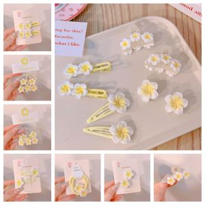 LOPU Phụ kiện tóc Kẹp tóc hoa mận Dây buộc tóc Kẹp tóc Kẹp BB hình hoa trứng Thời trang Đồ trang trí tóc Kẹp tóc hoa Quà Tặng trẻ em