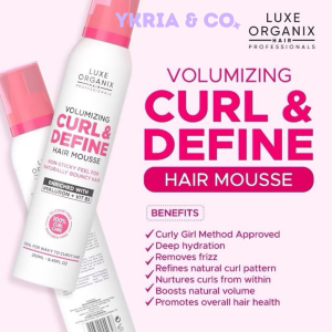 Luxe Organix Curl and Define Volumizing Hair Mousse 250ml Haircare