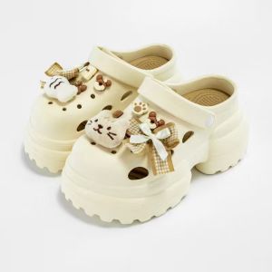 [Free Shipping] 2026 New Summer Thick-Soled Clogs For Women Height-Increasing Garden Shoes Non-Slip Soft-Soled Closed-Toe Sandals Summer Outdoor Wear