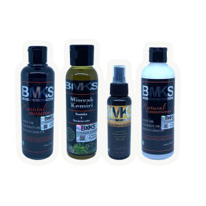 Paket Perawatan Rambut 4 in 1 terdiri dari Conditioner Kondisioner Shampo Shampoo Sampo Minyak Kemiri Hair Tonic BMKS