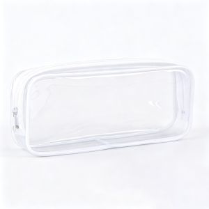 Baete Transparent PVC Pouch Waterproof Clear Makeup Bag Portable Student Stationery Pencil Case for office