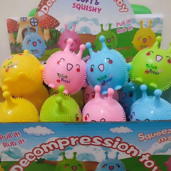 RANDOM] Puffer Ball Yoyo Karet Lampu LED Squishy Ball LED Model