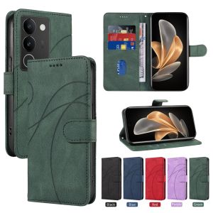เคสสำหรับ Vivo V29 V27 V27 Pro กระเป๋าสตางค์หนังแม่เหล็กพลิกช่องการ์ดเคสโทรศัพท์