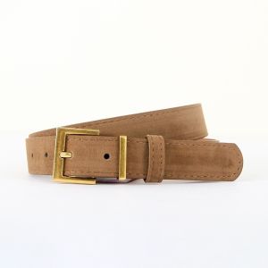 FWFHTP Khóa cài loại hình vuông Dây lưng Da lộn giả Matte Thắt lưng da lộn Retro Đơn giản Thắt lưng đa năng Dành cho phụ nữ