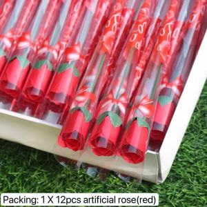 24pcs/set roses artificial flower eternal rose roses flowers bouquet gift valentines day gifts bulakak pang regalo real rose flower bouquet bulakal plastic rose valentines gift for teacher valentines day gift ideas galaxy rose home decorations display