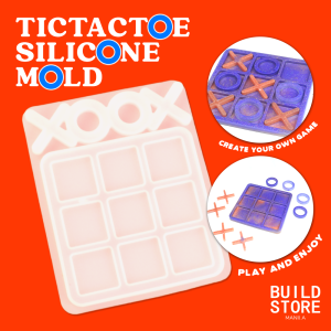 Silicone Mold Tic Tac Toe Mold Set | DIY Tic Tac Toe Board DIY Tic Tac Toe Pieces Circle and X Mold