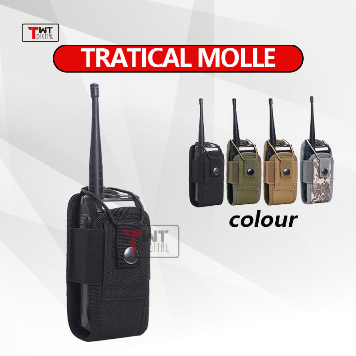Sacoche étui Porte-talkie Walkie – Poche Ceinture MOLLE – étui Rigide Outdoor