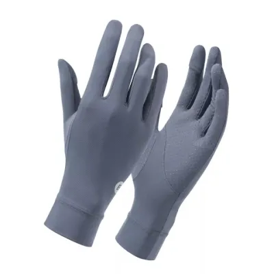ROCKBROS Ice Silk Gloves Anti-UV Breathable Full Finger Gloves Anti-Slip Outdoor Sports Gloves Ultralight Fishing