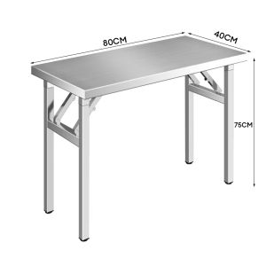Stainless Steel Foldable Table Home Dining Table For Rental House Outdoor Barbecue Portable Night Market Square Table Sturdy Space Saving Multi Purpose Table For Camping And Party