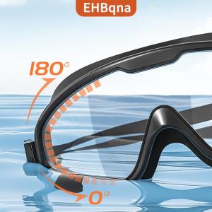 [COD] EHBqna Popular online waterproof and anti fog large frame professional diving goggles adult  children swimming goggles