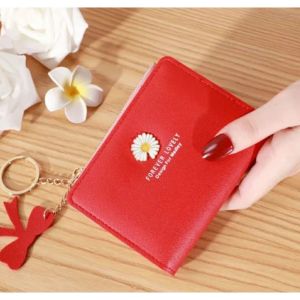 ABC Dompet Lipat DK010 Mini Dompet Motif Bunga Daisy Resleting Dompet Wanita Import