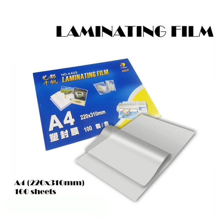 220 x 310mm A4 LAMINATING FILM [100 SHEETS] Lazada PH