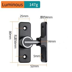 Door lock handle perforated door lock 90° sliding door lock bolt door lock bathroom lock