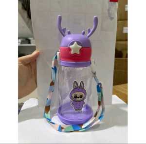 BOTOL MINUM ANAK SEKOLAH KARAKTER LABUBU 600 ML BPA SEDOTAN