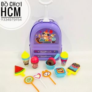 [NHIỀU MẪU ĐẸP] Đồ chơi trẻ em vali bác sĩ nhà bếp đồ làm kem dành cho bé trai bé gái thích nấu ăn trái cây 72