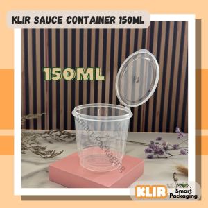 [ISI 25 PCS] Sauce Container KLIR 150ml / Tempat Saus Plastik Transparan / Cup Sambal Thinwall Saos