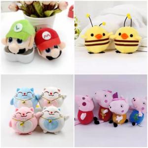 (Msia Stock) Cartoon Chick Soft Toy 8cm Keychain Plush Toys Gift Present Bear For Bouquet Claw Machine Gifts Mario Chick Lucky Cat 娃娃 娃娃机 公仔 玩偶 抓机娃