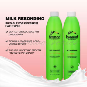 Bremod Hair Rebonding Set Straight Smooth Hair Original (A&B) Set 1000ml BR-T013/014 milk or classic rebonding activate hair