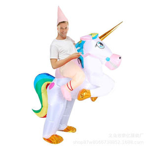 alo Halloween Inflatable Unicorn Costume for Cycling Pegasus Party Parent-Child Activities and Funny Performances